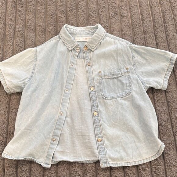 Zara Kids Denim Overshirt - Picture 2 of 6